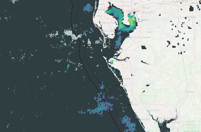 Red tide status in Sarasota, Manatee counties