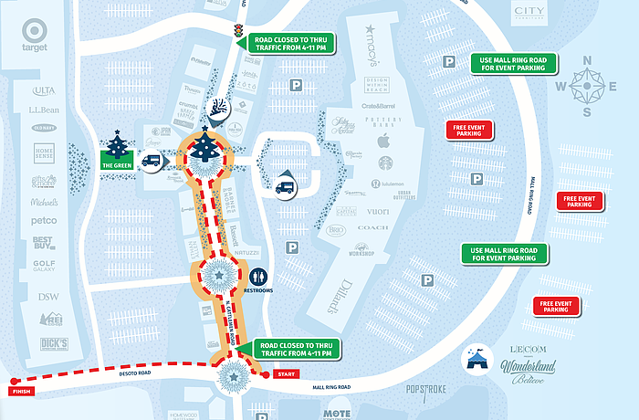 Arrive early and stay late to avoid parade congestion at UTC
