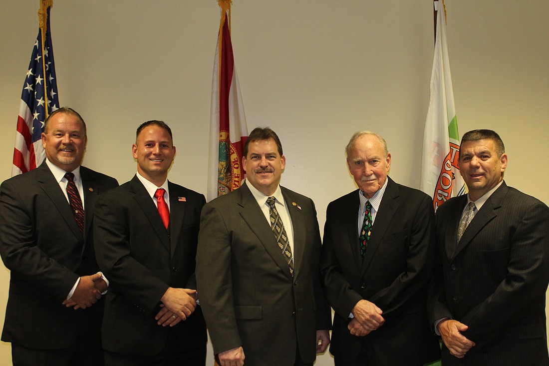 Councilman Scott Stiltner, Councilman Chase Tramont, Mayor Don Burnette, Vice Mayor Bob Ford, Councilman Drew Bastian. Photo courtesy of the City of Port Orange.