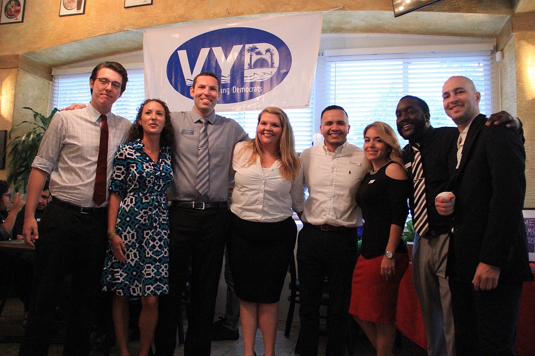 Devon Morris, Stephanie Janobsky, Cameron Totman, Brooke Alexander, Oziel Zabien, Laura Rioz, Brandon Davis, Christopher Neetz. Photo by Nichole Osinski.