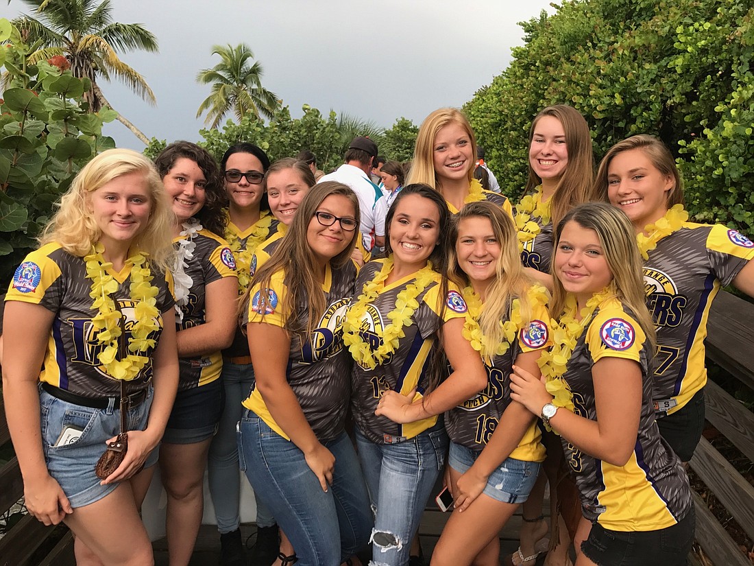 The 16U Port Orange Panthers pose for a photo at Jensen Beach, Florida during the Babe Ruth World Series tournament.