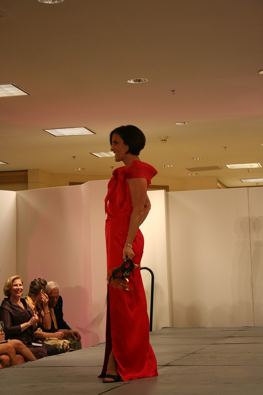 Helen Nugent models for Catholic Charities Ball