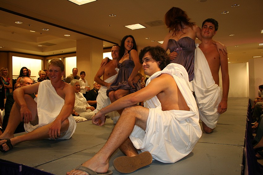 Amie Swan and Emily Walsh model for The Wellness Community's Flight of Hope to Ancient Rome