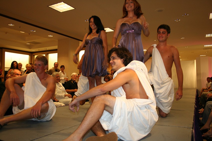 Amie Swan and Emily Walsh model for The Wellness Community's Flight of Hope to Ancient Rome