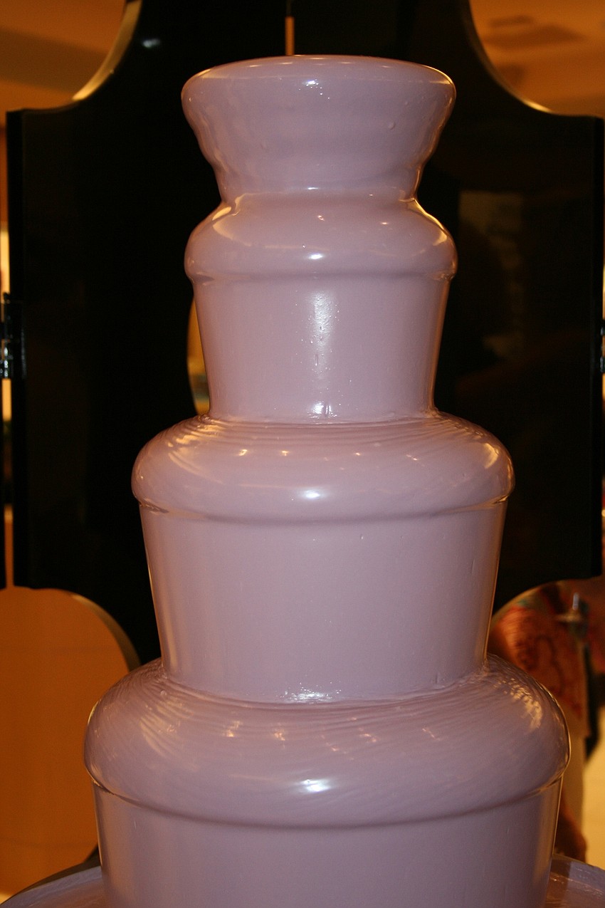 Purple chocolate fountain