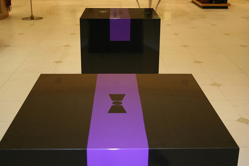 Black Tie Bash painted Saks Fifth Avenue purple