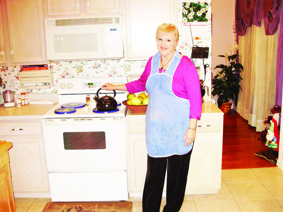 Melvina Rushnock wears her beloved apron. COURTESY PHOTO