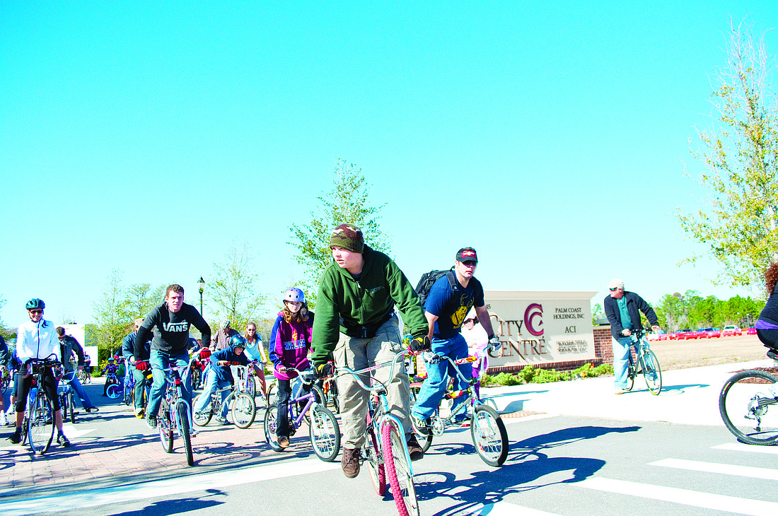 Bikes swarmed the trails near Town Center for the Joy Ride. PHOTOS BY SHANNA FORTIER