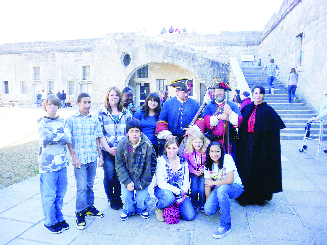 Students from Heritage Academy visited Castillo de San Marcos Saturday, Jan. 15. COURTESY PHOTO