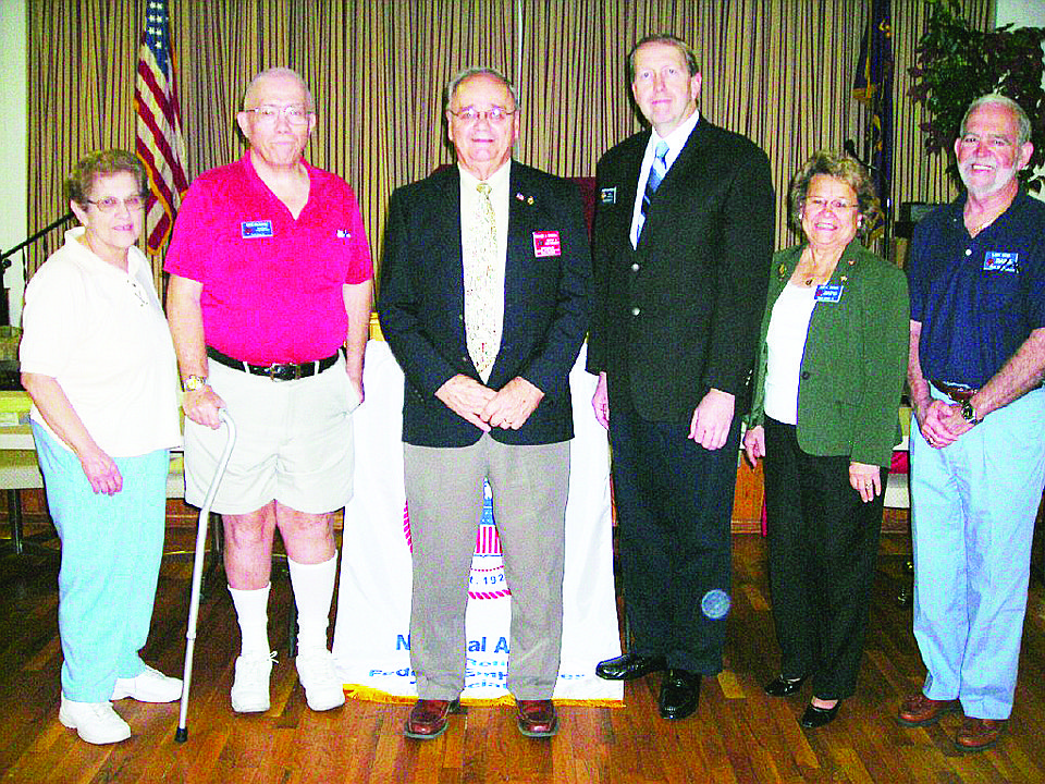 Aimi Brown, treasurer; Mike McGuire, secretary; Richard Carroll; Bob Shaughnessy, president; Lenora Machiz, second vice president and Lary Cook, first vice president. COURTESY PHOTO