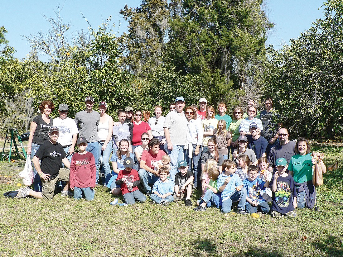 About 50 adults and children from Epic Church went gleaning Saturday, Feb. 19. COURTESY PHOTOS