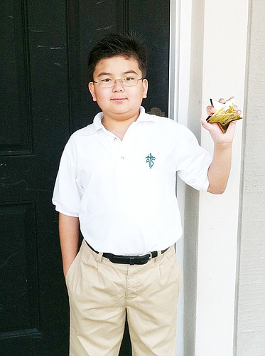 Andoni Alfonso was the first student at the Kumon Math and Reading Center of Palm Coast to receive his Ã¢â‚¬Å“G By 5 award. COURTESY PHOTO