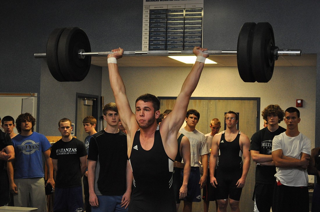 Senior lifter Christian Benvenuto, who lifts in the 199-pound weight class, posted a personal best Monday, March 14, in the sub-sectionals.