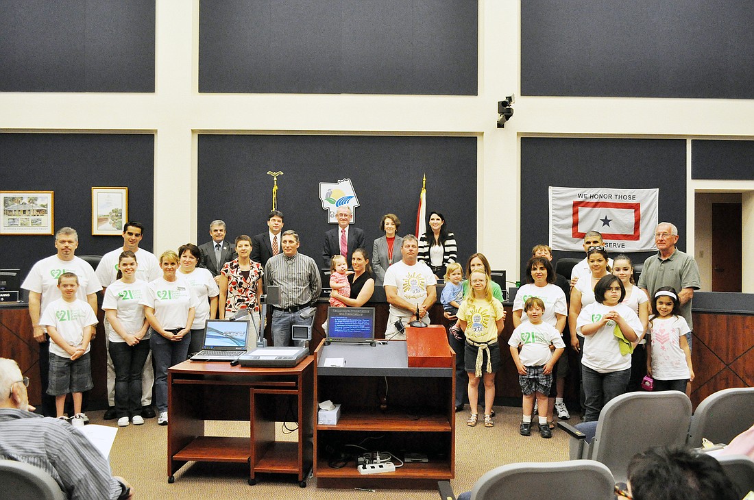 The Flagler County Board of County Commissioners proclaimed March 21, 2011 as Fun Coast Down Syndrome Day at its Monday, March 21, regular meeting. PHOTO BY ANDREW O'BRIEN