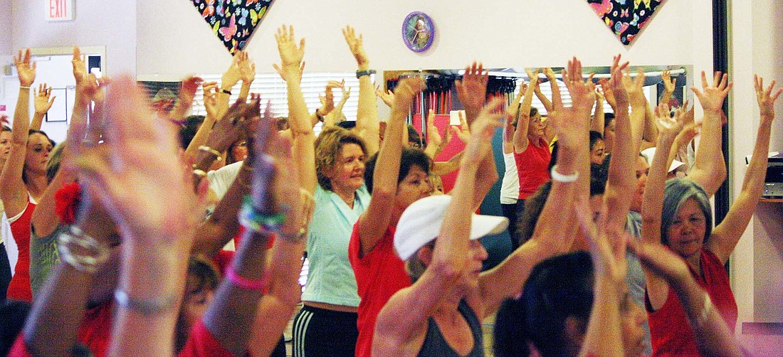 The Zumbathon at One-on-One Fitness raised $1,500 for homelessness. COURTESY PHOTO