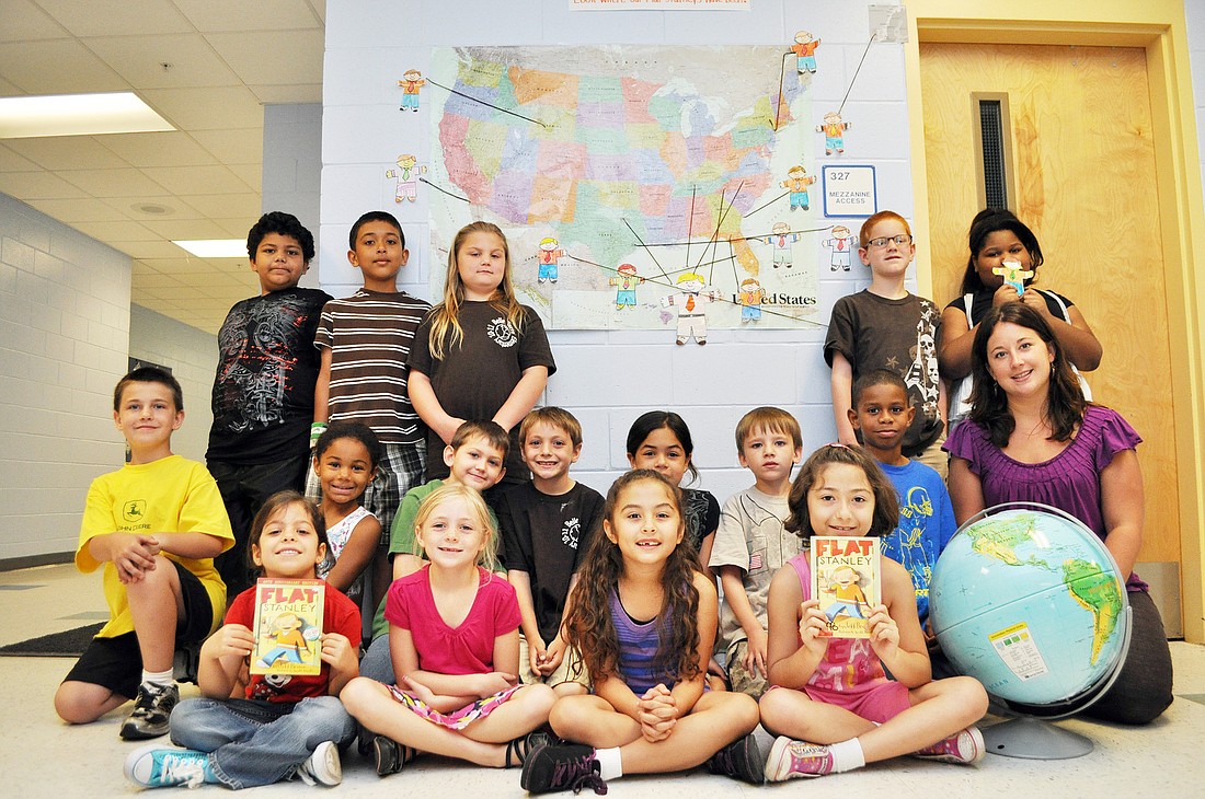 Kristin Raffo and her second-grade class at Belle Terre Elementary have learned about places all over from Flat StanleyÃ¢â‚¬â„¢s adventures. COURTESY PHOTO