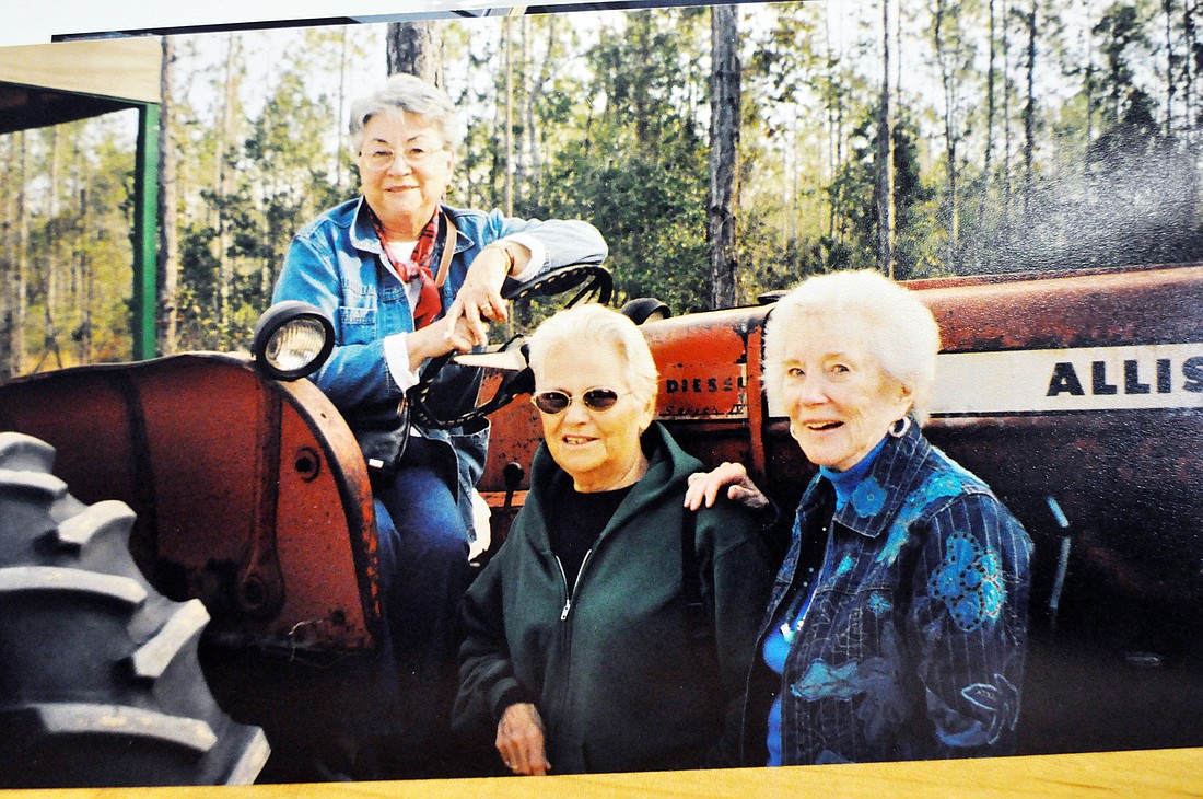 Founding members Shirley Peirano, Rosalie Greco and Edna Moss, at the Flagler Agricultural Museum. COURTESY PHOTOS