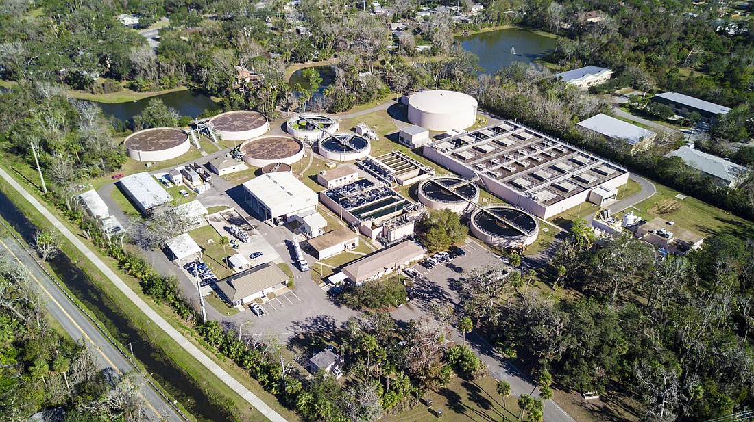 An aerial shot of the water reclamation facility (wastewater) that would be part of the public utilities class of Port Orange University. Image courtesy of the City of Port Orange.