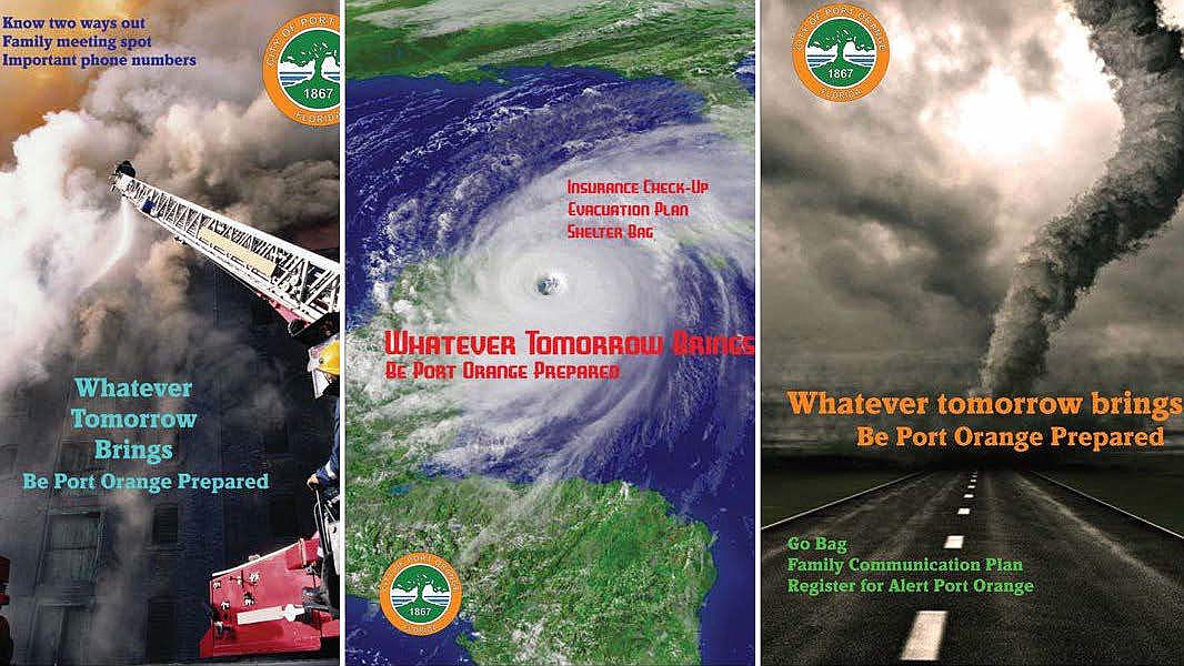 Examples of the different posters being distributed throughout the city. Photo courtesy of the Port Orange Fire Department.