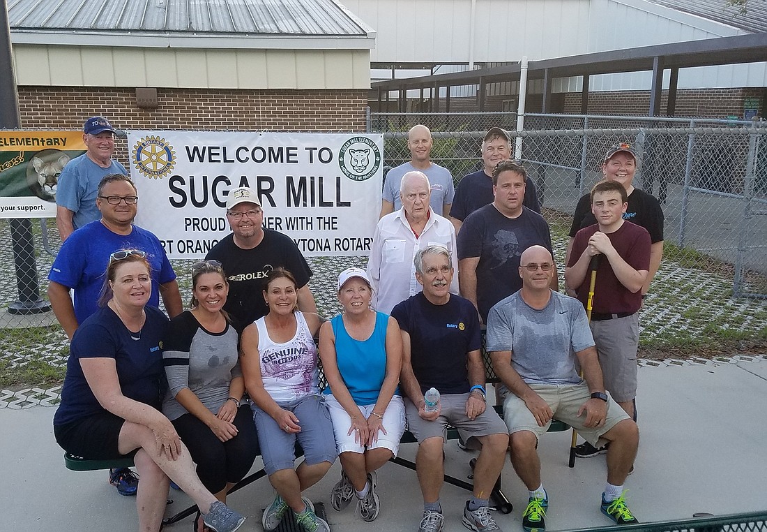 Members of the Port Orange-South Daytona Rotary Club participated in a beautification project at Sugar Mill. Photo courtesy of the Port Orange-South Daytona Rotary Club. Photo courtesy of the Port Orange-South Daytona Rotary Club