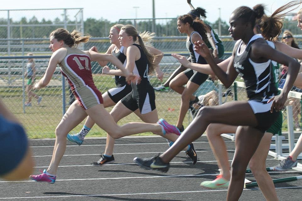 Members of the Spruce Creek Track team during a 2013 race. Photo courtesy of Spruce Creek Track