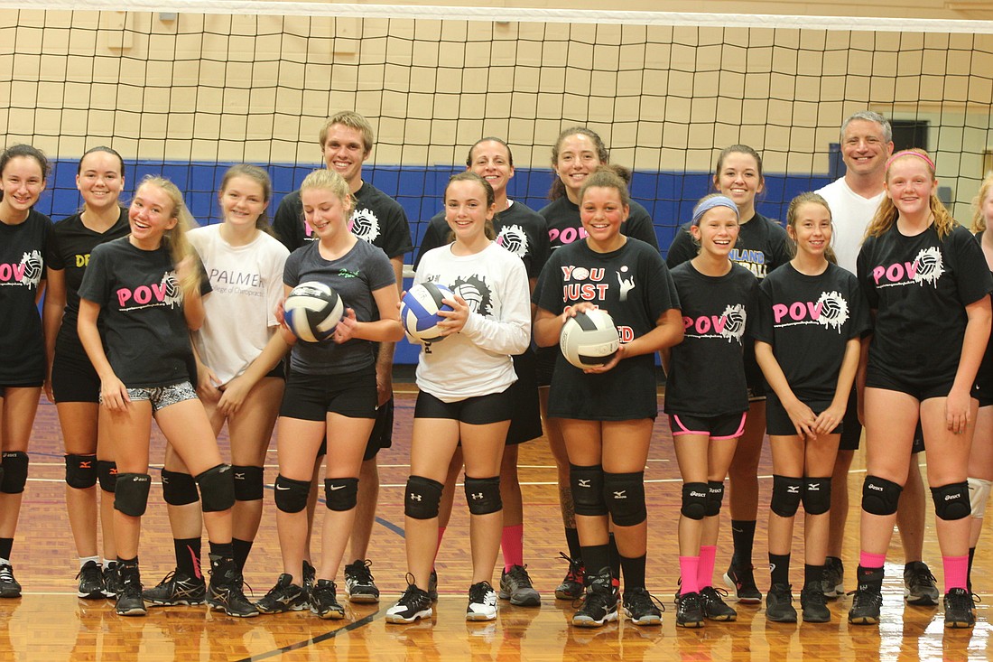 Port Orange Volleyball Club poses for a photo during practice on Monday. Photo by Tim Briggs