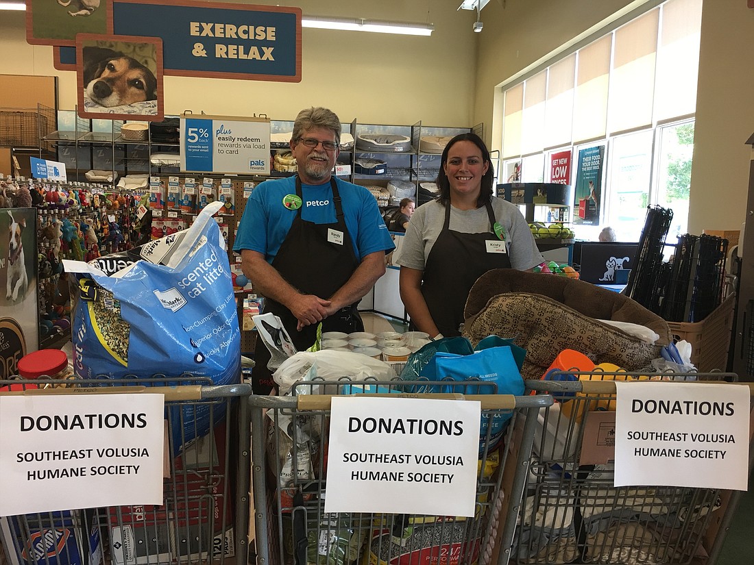 Randy Wickham and Kristy Hall at the Port Orange Petco. Photo by Nichole Osinski