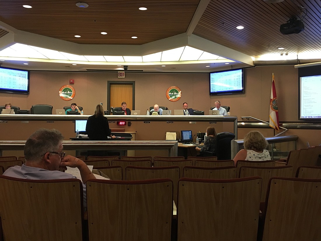 City council members discussed Hurricane Irma during the Tuesday, Sept. 6. Photo by Nichole Osinski