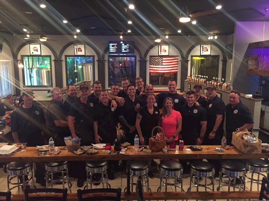 Tomoka Brewing provided local first responders with coffee and breakfast. Photo courtesy of Don Burnette