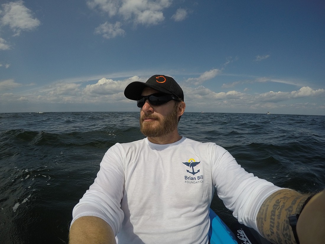 Aaron Tucker kayaks to Long Island. Photo courtesy of Aaron Tucker