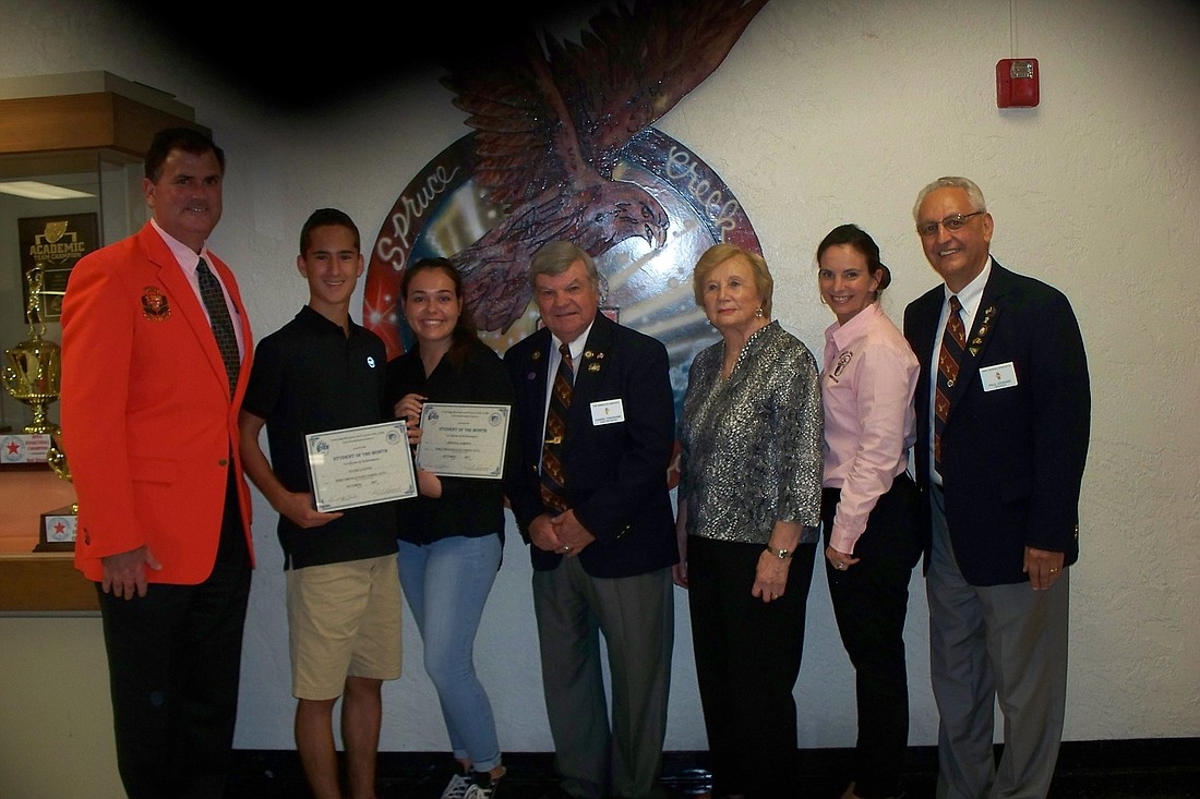 Principal Todd Sparger,Â Taylor Gayton, Cristina Alberti, Exaulted Ruler Dan Theodore,Â Scholarship Committee Member Louise Lauthain,Â Guidance Counselor Karie CappielloÂ and Scholarship ChairmanÂ Paul Leonard. Photo: Elks Lodge