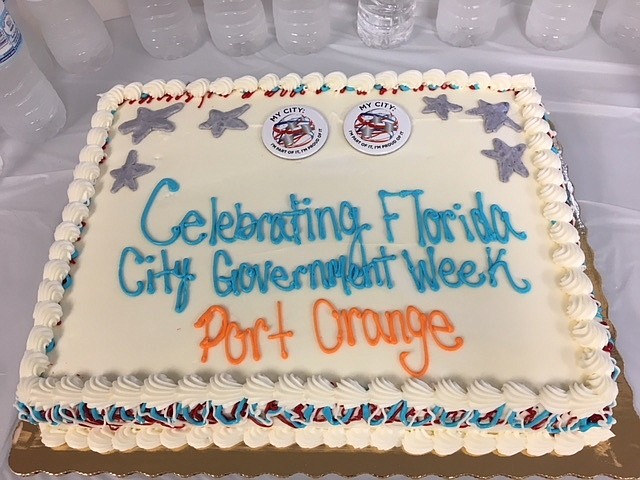 Resident had cake to celebrate Florida City Government Week. Photo courtesy of the city of Port Orange