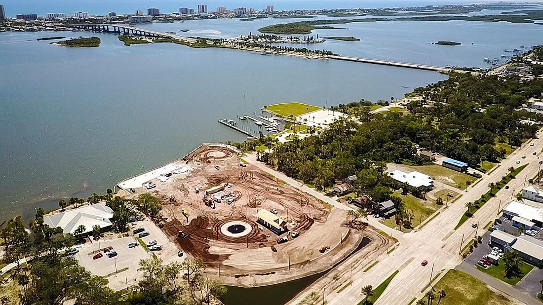 An aerial view of Riverwalk Park in the early stages of construction. Photo courtesy of the city of Port Orange