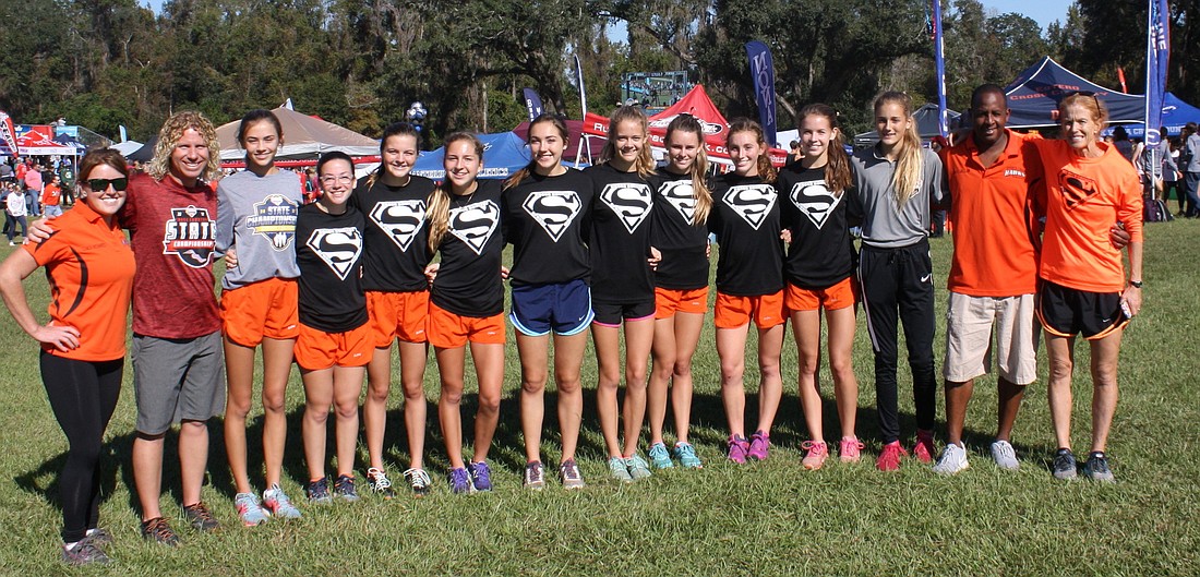 The Spruce Creek girls cross country team finished in ninth place at the State Final. Photo courtesy of Kim Cooney