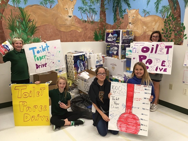 Sugar Mill Elementary students join to donate more than 1,000 rolls of ...
