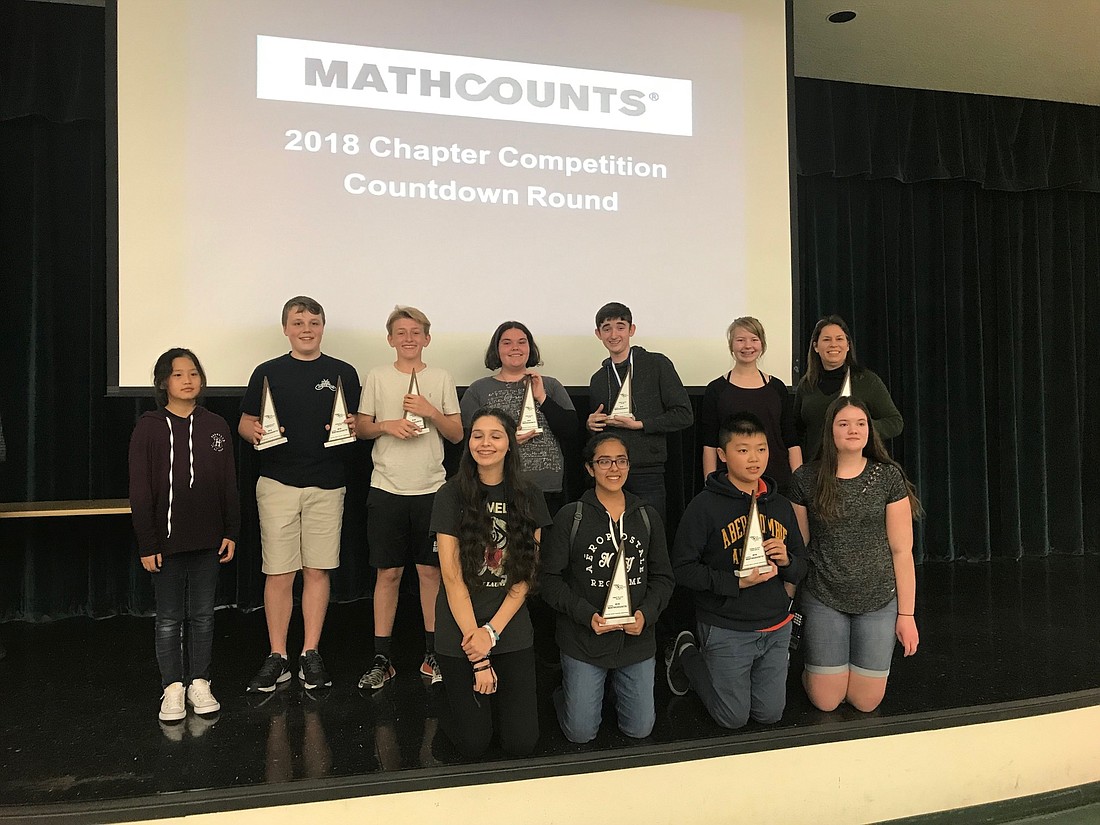 Creekside Mathletes. Photo courtesy of Creekside Middle School