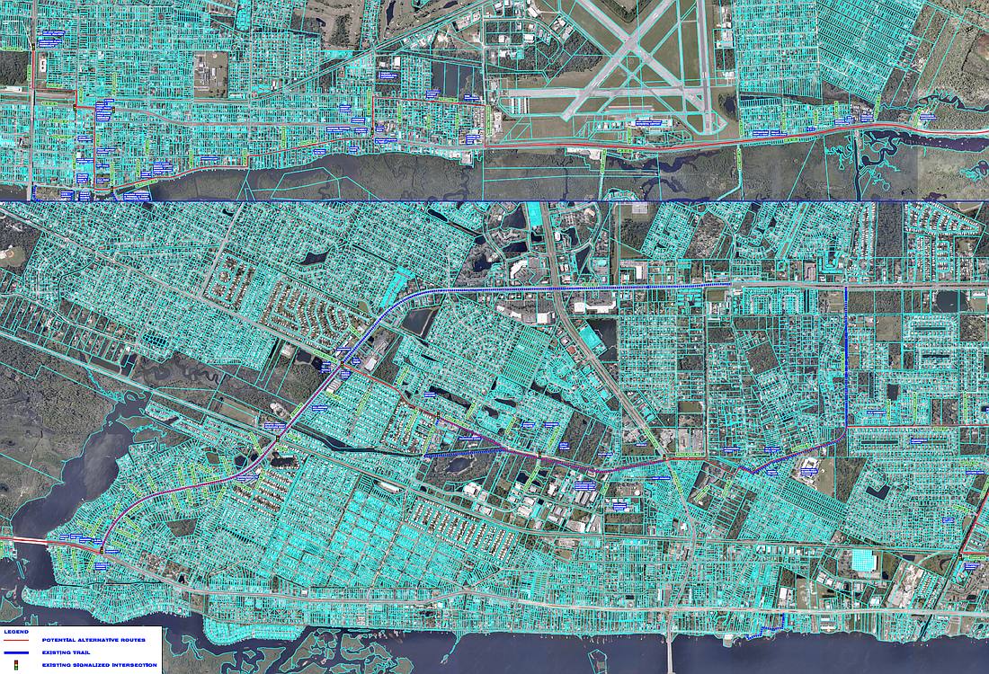 A potential path through Port Orange for the St. Johns River to Sea Loop. Photo courtesy of FDOT