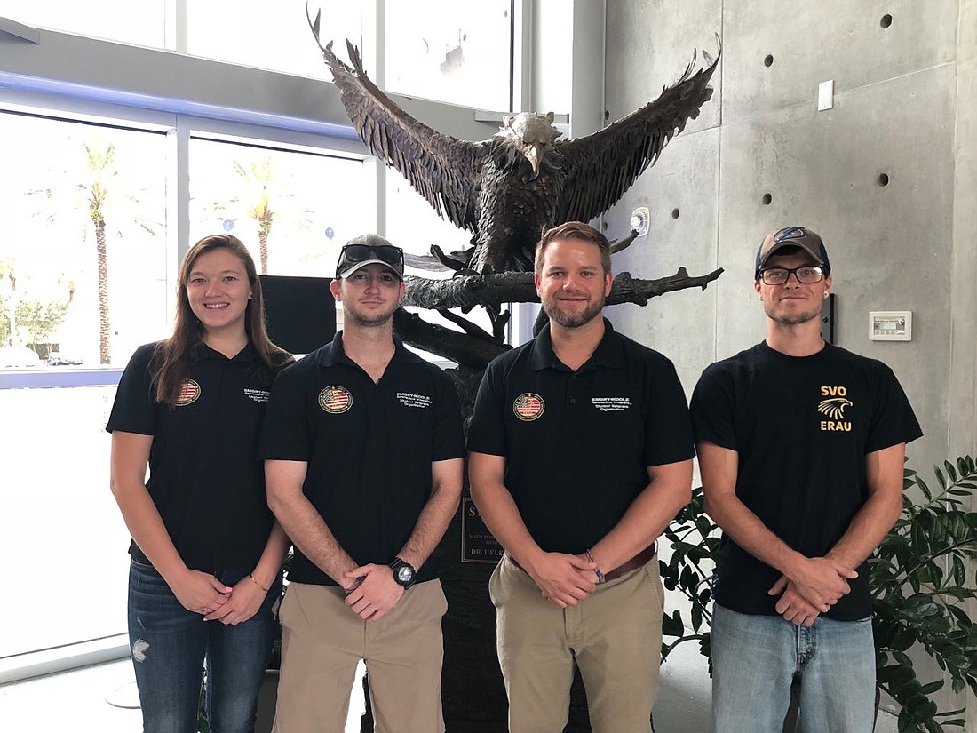 Brianna Boyd, secretary, Nicholas McGuire, treasurer, Christopher Crawford, president, James "Cory" Maxwell, vice president. Photo courtesy of the SVO