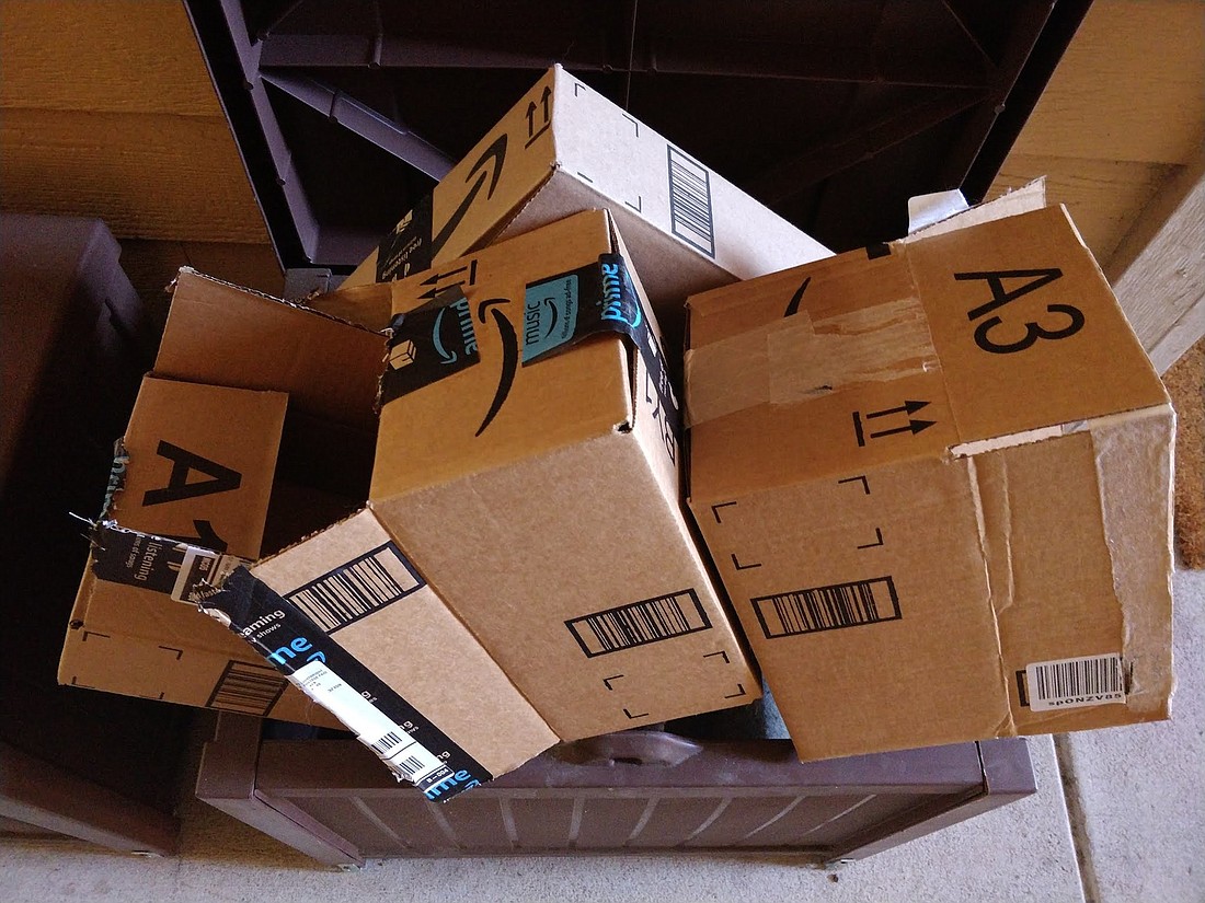 More cardboard is coming into recycling facilities because of the growing popularity of online ordering. Photo by Lurvin Fernandez
