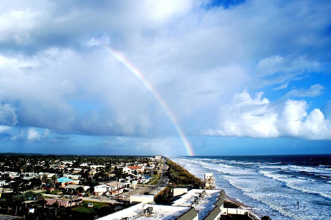 Ormond Beach resident and photographer J. Walker FischerÂ took this photo on Thanksgiving morning from a balcony of the Aquarius condo in Ormond-By-The-Sea.