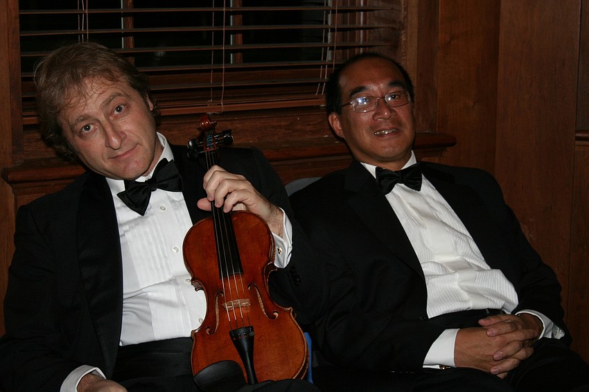 Federico Agostini and Derek Han before the concert