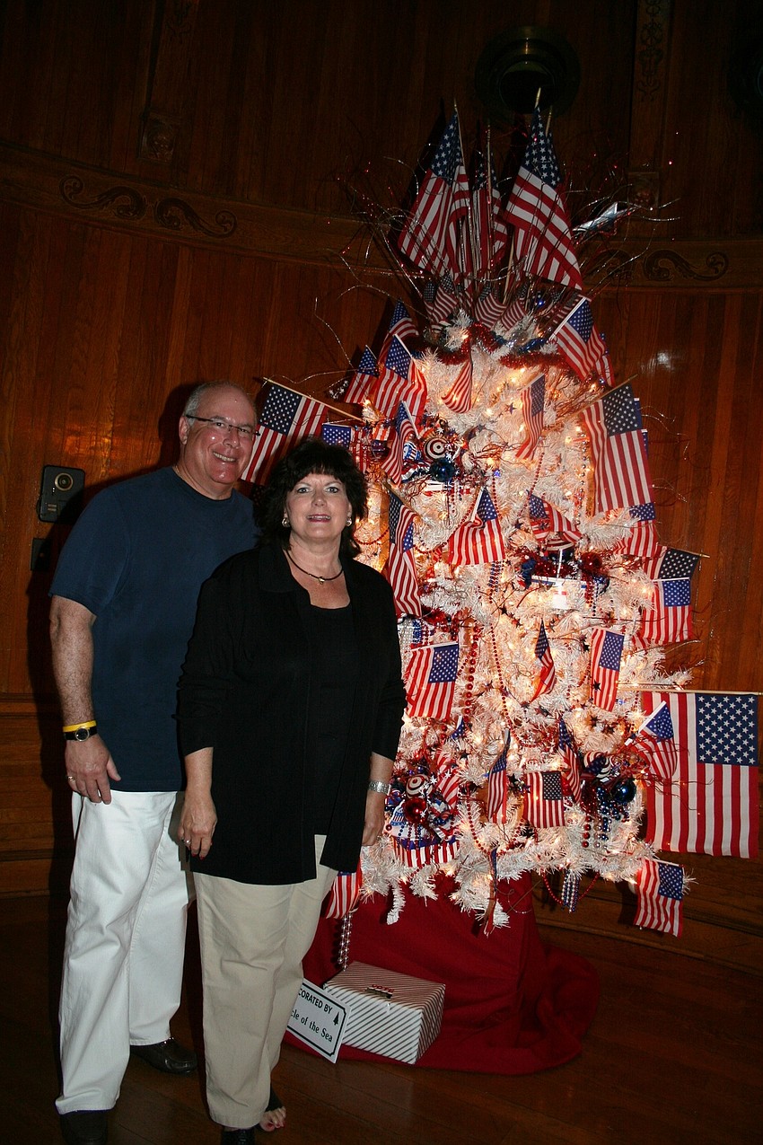 Judge James and Lynn Alexander and the Patriotic Tree by Miracle of the Seas