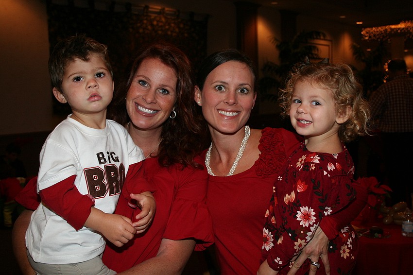 Dylan and Monica Barth with Shana and Emma Zamikoff