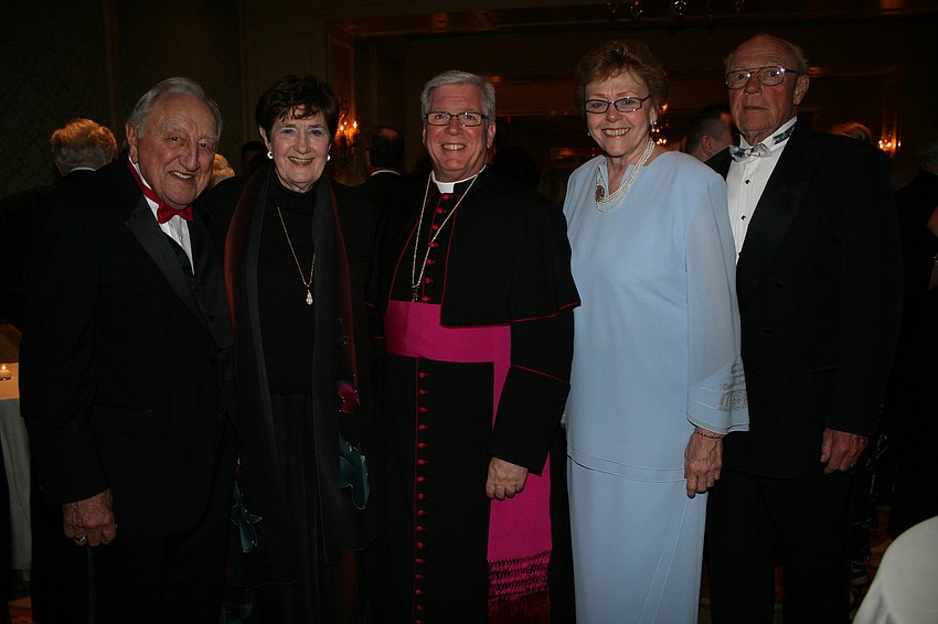 Dr. Martin and Connie Blum, Bishop Frank Dewane and Cecilia and Gerald Mallgraf
