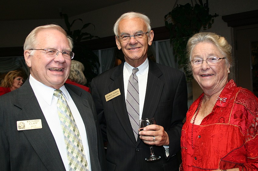 Mayor Richard Clapp, George Chorba and Mary Lou Loughlin