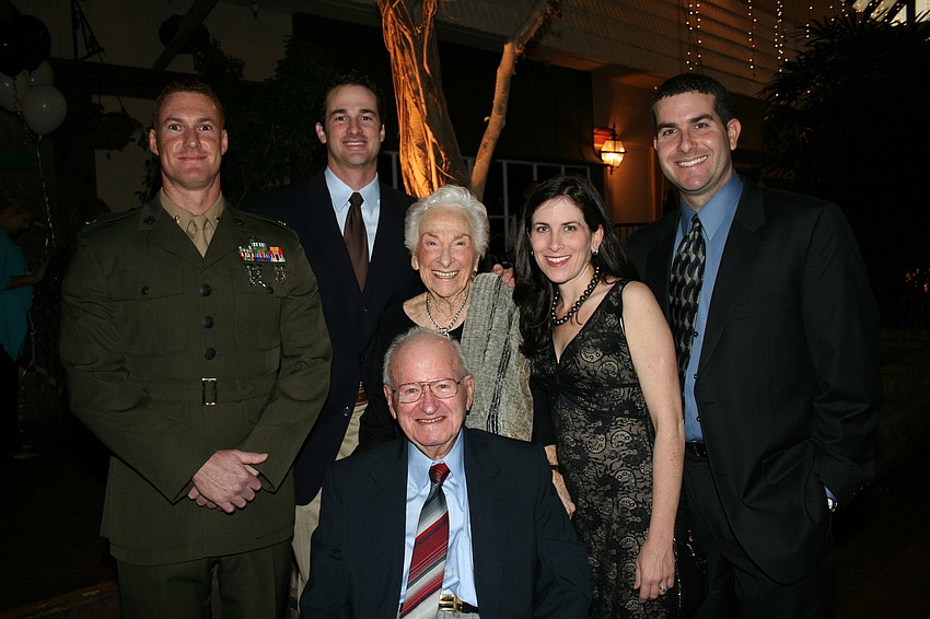 Sylvia and Leon Collier and their grandchildren:  Adam Collier, Joshua Collier, Rebecca Aaronson and Jason Collier