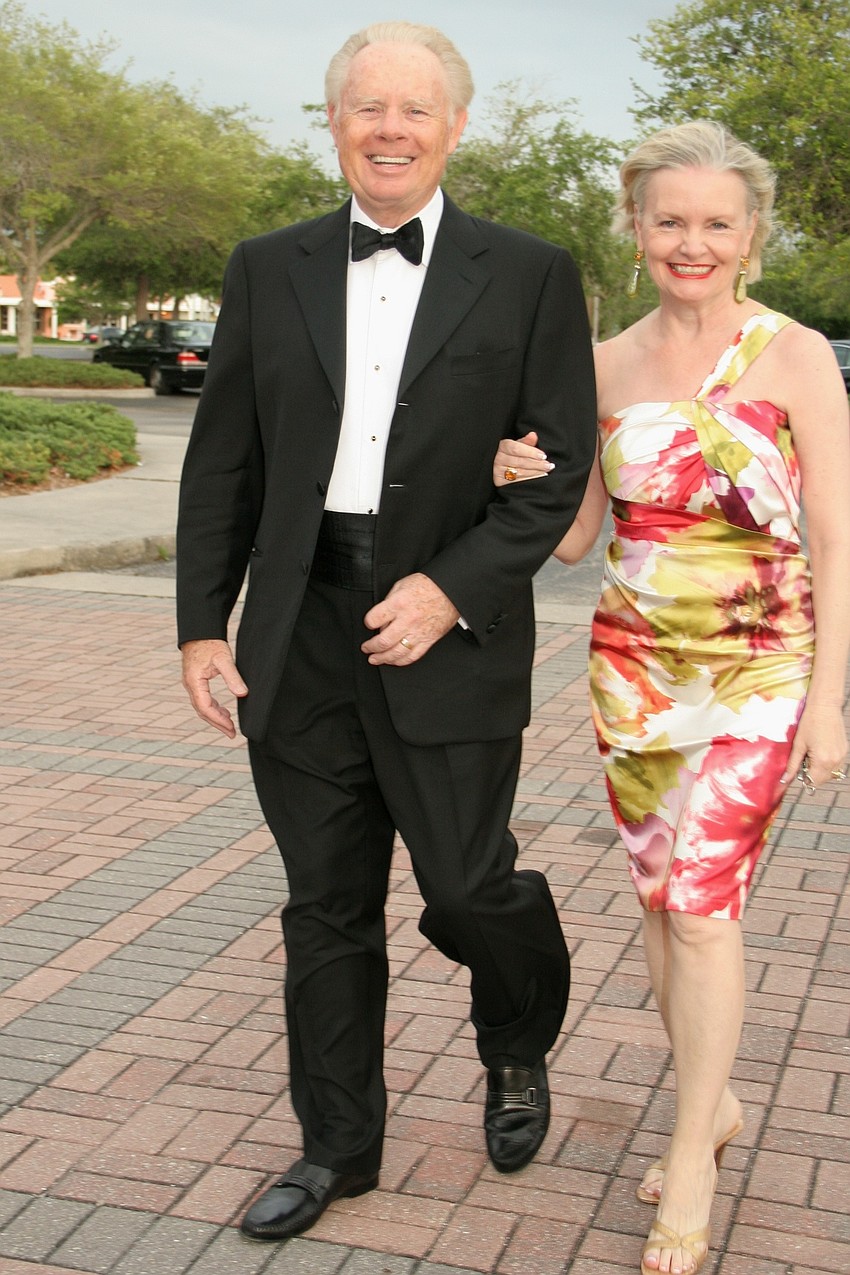 John and Chris Currie at Asolo Repertory Theatre's 50th Anniversary Starry Night Dinner Series in April.