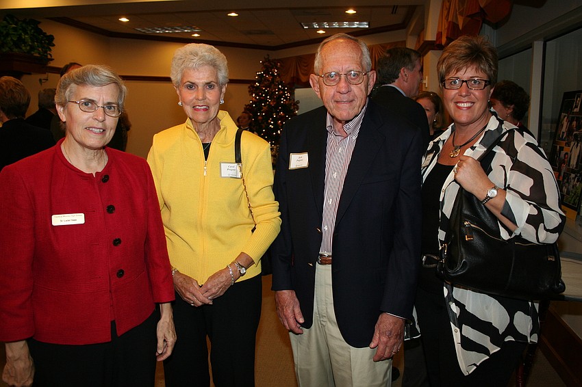 Sr. Lucia Haas, Carol and Jack Pregont and Ann Johnson