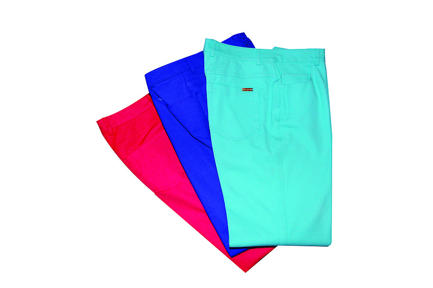 ST. JOHN JEANS
'I mix-and-match these colorful jeans with sweater sets for my everyday look.'