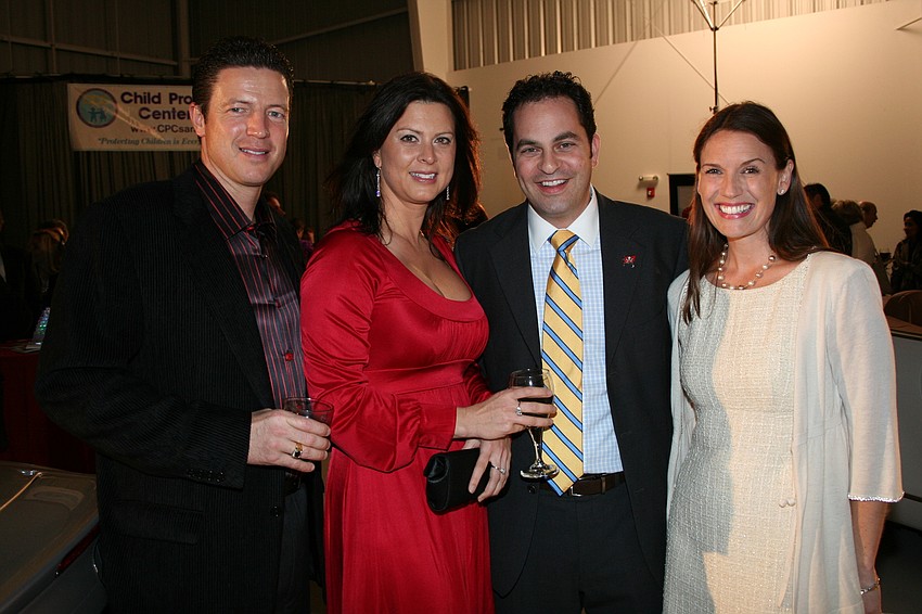 Tim and Anna Lamb with Brian Weiss and Fiona Duddy